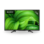 Voorkant van de Sony KD‑32W804P 32 inch HD Ready LED Smart TV met Android TV, HDR10 en slank zwart design.
