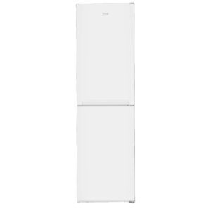 Voorkant van de Beko RCHE300K40WN 54 cm No‑Frost Combi‑bottom koel‑vriescombinatie in wit met LED‑verlichting.