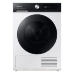Voorkant van de Samsung DV90BB7445GES2/S2 9 kg warmtepompdroger in wit met LED-display en moderne bediening.