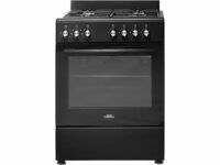 EVCK6012 Zwart Gasfornuis met 4 Pits en Oven